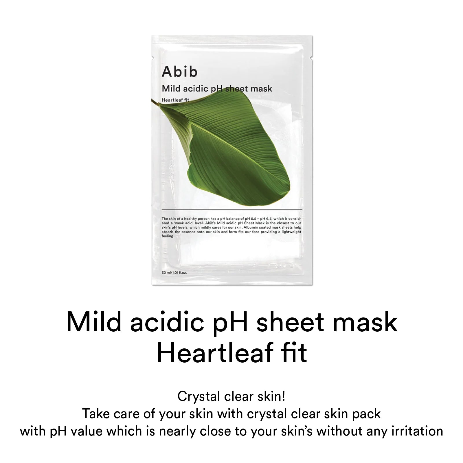 Abib Mild Acidic pH Sheet Mask - Heartleaf Fit - Best Buy World Singapore