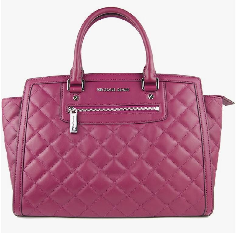 Michael Kors Selma Zip Quilt Large Bag - Deep Pink - Best Buy World Singapore