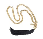 Gold Chain Necklace With Black Tassel(1pc) - Best Buy World Singapore