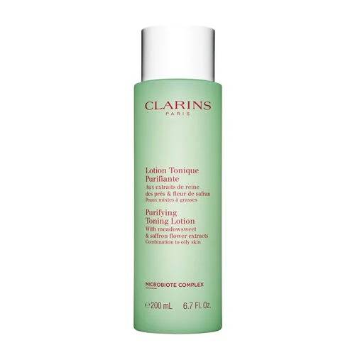Clarins Purifying Toning Lotion with Meadowsweet & Saffron Flower Extracts for Combination to Oily Skin (200ml) Exp: Nov2024 - Best Buy World Singapore