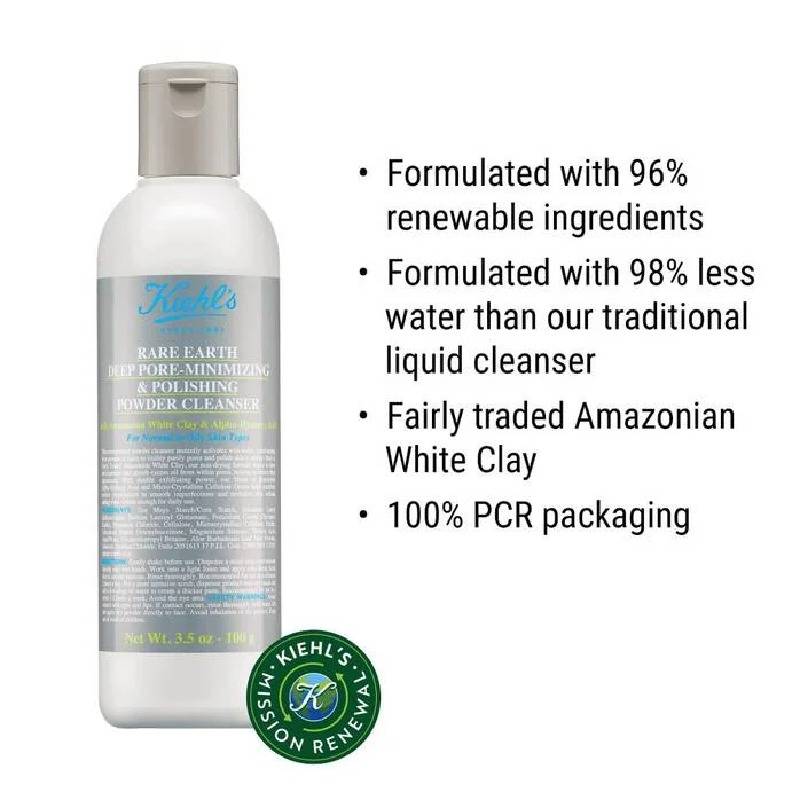 Kiehl's Rare Earth Deep Pore-Minimizing & Polishing Powder Cleanser (100g) Exp: Nov2025 - Best Buy World Singapore