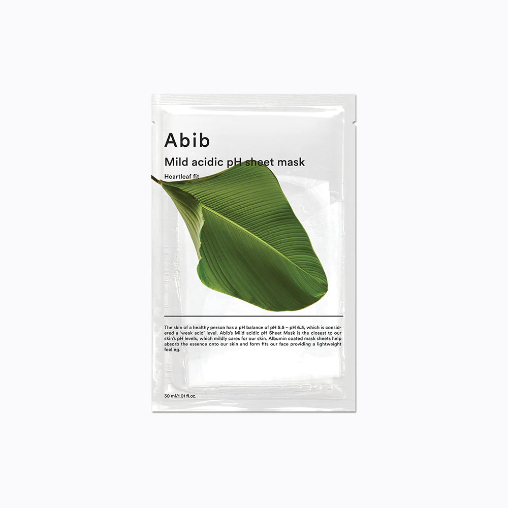 Abib Mild Acidic pH Sheet Mask - Heartleaf Fit - Best Buy World Singapore